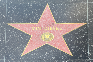 Star auf dem Hollywood Walk of Fame mit 'Vin Diesel' eingraviert.