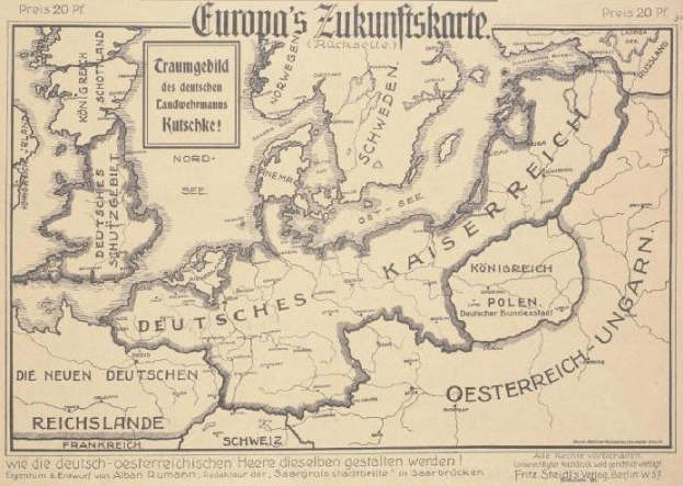 Alte Europa-Karte aus dem frühen 20. Jahrhundert, die das Ausmaß der Europäischen Union mit handgeschriebener Text auf altem Papier zeigt.