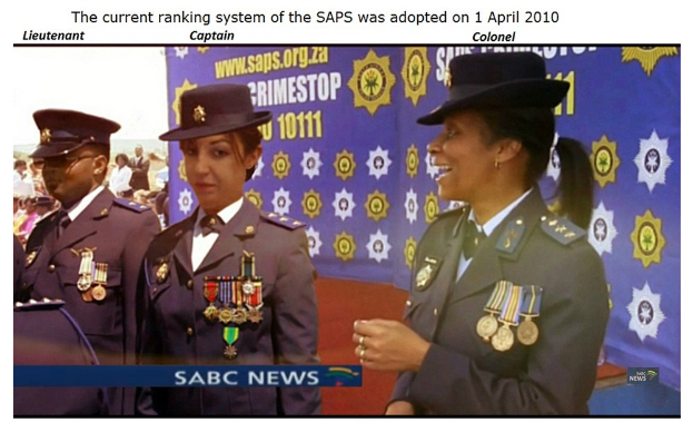 Das Bild zeigt eine Gruppe von Menschen in Uniformen und Hüten, die vor einer Fahne mit Text oben und unten stehen, auf der steht: "Das aktuelle Ranking-System der SAP wurde am 1. April 2010 eingeführt."